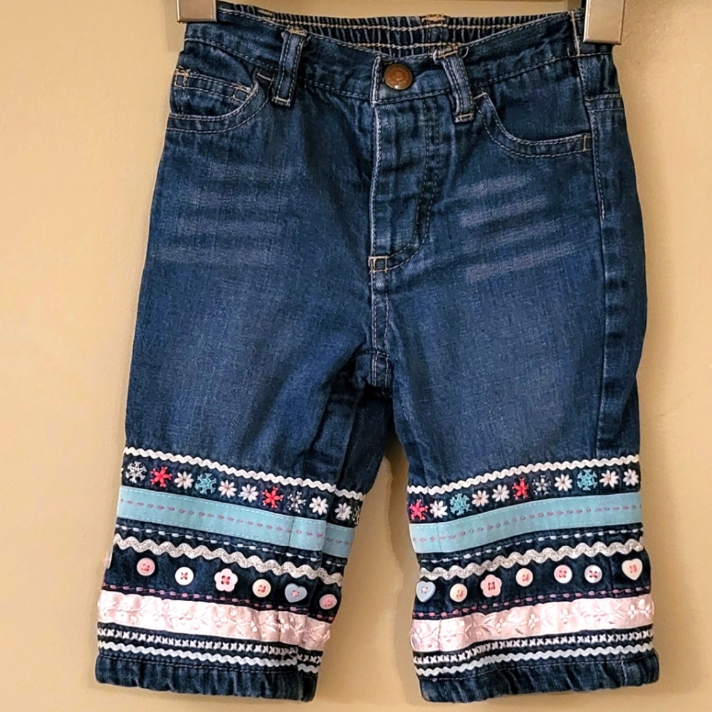 Baby Gap lined jeans with fancy trim